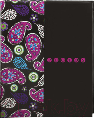 Фотоальбом Brauberg Пейсли / 390668 (черный/розовый)