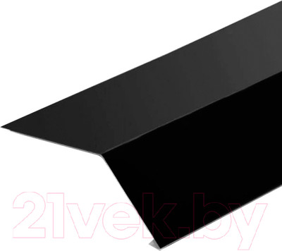 Планка карнизная Технониколь Для гибкой черепицы 75x50x5x2000 RAL 9005 (черный)