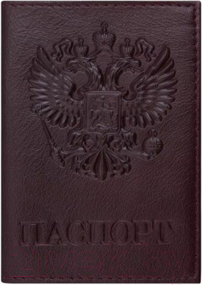 Обложка на паспорт Brauberg Virginia / 237199 (темно-бордовый)
