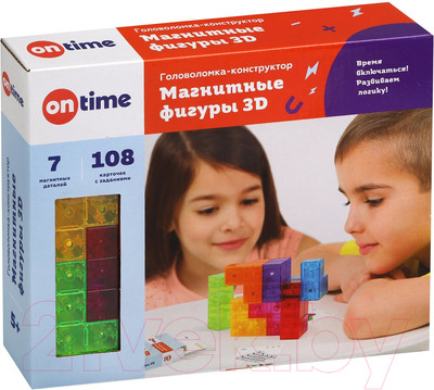 Игра-головоломка On Time Магнитные фигуры 3D / 45018 (7эл)