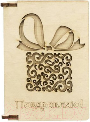 Заготовка для творчества ПАЛИТРА Открытка. Ажурный подарок / 737