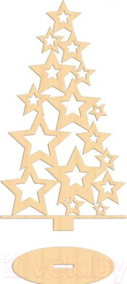Заготовка для творчества ПАЛИТРА Звездная елка на подставке / 754