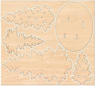 Заготовка для творчества ПАЛИТРА Елки / 778