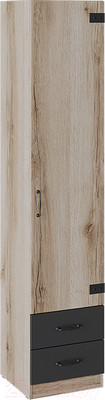 Шкаф-пенал ТриЯ Окланд ТД-324.07.21 (черный/дуб делано)
