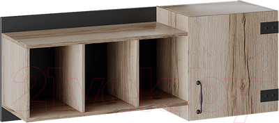 Шкаф навесной ТриЯ Окланд ТД-324.15.11 (черный/дуб делано)