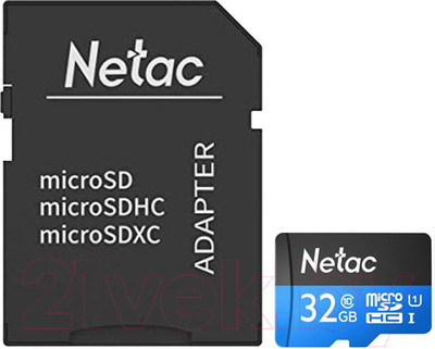 Карта памяти Netac P500 Standard 32GB (NT02P500STN-032G-R)