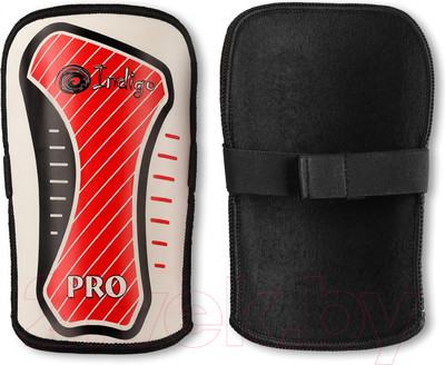 Щитки футбольные Indigo Sport 1506 (L, красный/серый)