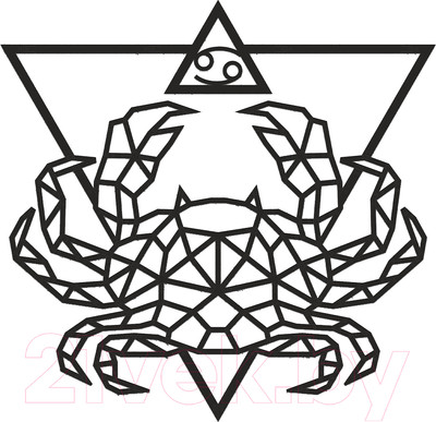 Декор настенный EWA Знак зодиака Рак
