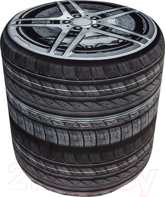 Пуф ТриЯ Грей тип 1 (черный с рисунком)