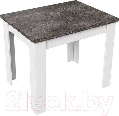 Обеденный стол ТриЯ Промо тип 3 (белый/ателье темный)