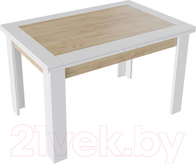 Обеденный стол ТриЯ Хьюстон тип 4 (белый/дуб крафт золото)