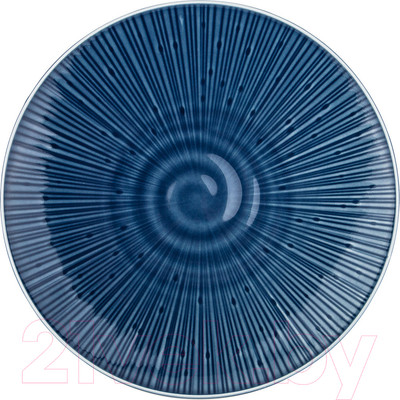Тарелка столовая обеденная Bronco Mirage / 410-128 (синий)