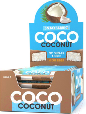 Набор протеиновых батончиков Snaq Fabriq Кокос (30x40г)