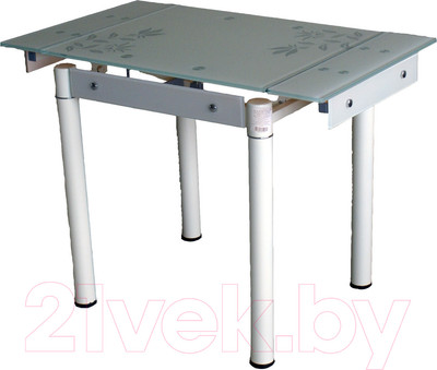 Обеденный стол Баобаб В08-76 (бежевый с цветами)