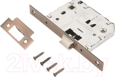 Защелка врезная с фиксацией Аллюр Арт L7050S АС (старая медь)