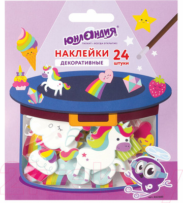 Набор наклеек Юнландия Единорог и радуга / 662685