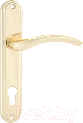 Ручка дверная Аллюр 132-1 GP 85мм (латунь)