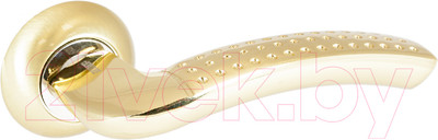 Ручка дверная Аллюр Арт Фостер 1676 SB/PB (матовое золото/золото)