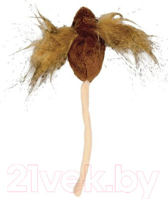Игрушка для кошек Duvo Plus Мышка с пушистыми ушками / 1717050 (коричневый)