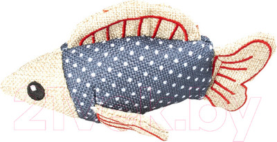 Игрушка для кошек Duvo Plus Рыбка Ретро / 12095/DV (синий/бежевый)