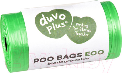 Пакеты для выгула собак Duvo Plus Био / 12495/DV (8x20шт, зеленый)