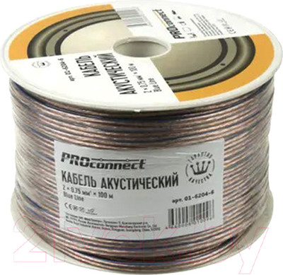Кабель PROconnect 01-6204-6 (прозрачный, Blueline, 100м)