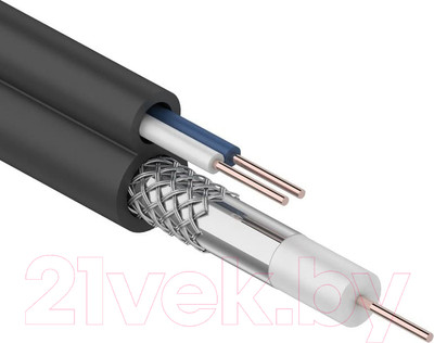 Кабель Rexant ККСВ-П 2x0,5 / 01-4002  (100м, черный)