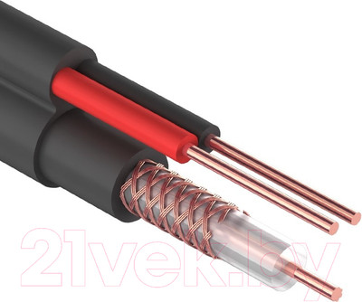 Кабель Rexant ККСВ-П 2x0.5 / 01-4004 (305м, черный)