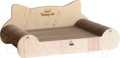 Лежанка-когтеточка Чешир Эстет / 375-24 (коричневый)