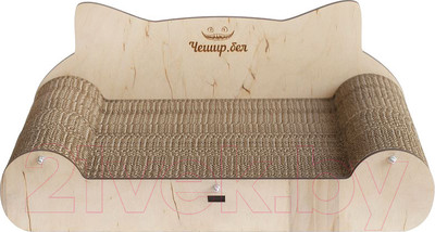 Лежанка-когтеточка Чешир Эстет / 375-23 (бежевый)