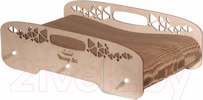 Лежанка-когтеточка Чешир Лежебока / 375-18 (бежевый)