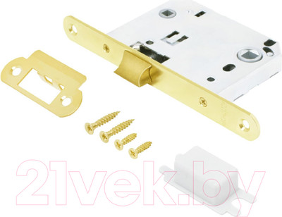 Защелка врезная с фиксацией Аллюр Арт L7050R PB (золото)