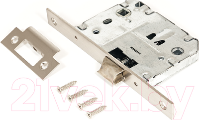 Защелка врезная с фиксацией Аллюр АРТ L7050S SN (матовый никель)