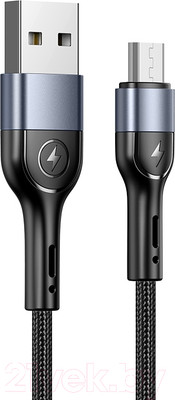 Кабель Usams U55 USB2.0 AM-MicroBM / SJ450USB01 (1м, черный)