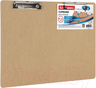 Планшет с зажимом Brauberg Eco / 232227