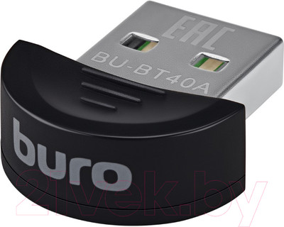 Bluetooth-адаптер Buro BU-BT40A (20м, черный)