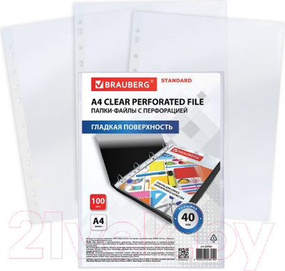 Набор файлов Brauberg Standart / 229661 (100шт)