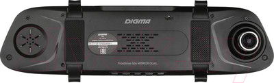 Видеорегистратор-зеркало Digma FreeDrive 404 Mirror Dual (черный)