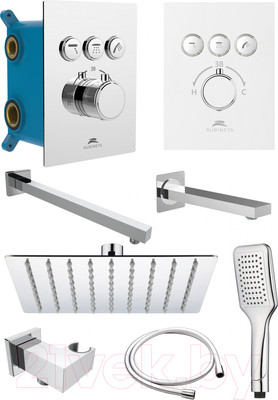 Душевая система со смесителем Rubineta Thermo-3F-Olo(SQ) / 625040