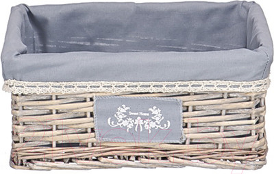 Корзина Natural House Лен 340x250x160 / EW-19 S (серый)