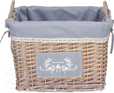 Корзина Natural House Лен 360x260x260 / EW-17 M (серый)