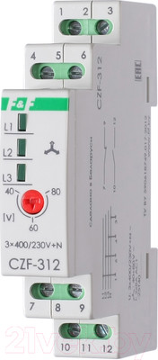 Реле контроля фаз Евроавтоматика CZF-312 / EA04.001.007