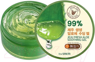 Гель для тела The Saem Jeju Fresh Aloe Soothing Gel 99% универсальный увлажняющий (300мл)