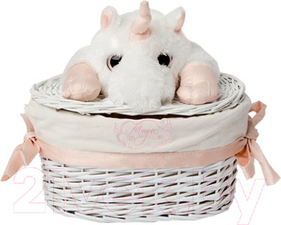 Корзина для белья Natural House Единорог 260x150x160 / EW-86 XS (белый)