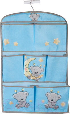 Органайзер для хранения Handy Home Мишка 7 карманов 600x400 / UC-105 (голубой)