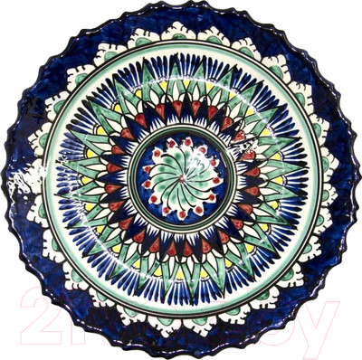 Ляган Шелковый путь С резным краем (38см)