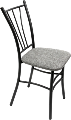 Стул ВВР Трилогия (черный/рогожка серый)