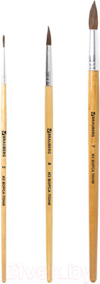 Набор кистей Brauberg Из ворса пони / 200220 (3шт)
