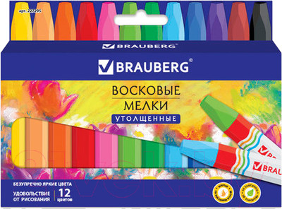 Восковые мелки Brauberg Академия / 227295 (12цв)