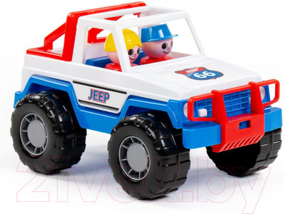Автомобиль игрушечный Полесье Джип сафари / 90331 (белый/синий)